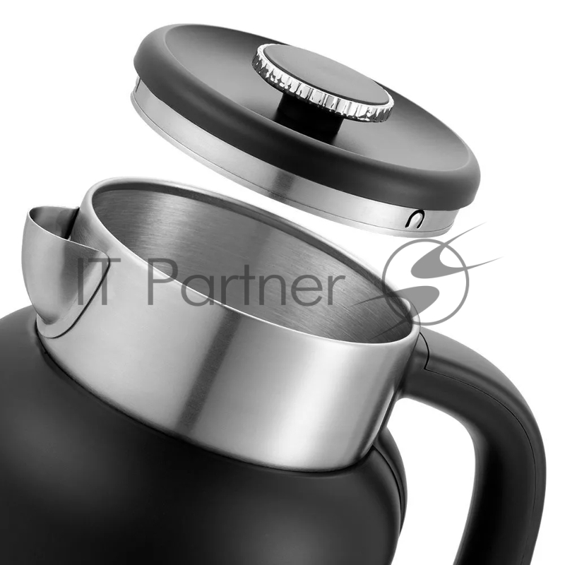 Чайник электрический Kitfort КТ-6196-1 1.5л. 2200Вт черный/серебристый (корпус: нержавеющая сталь)