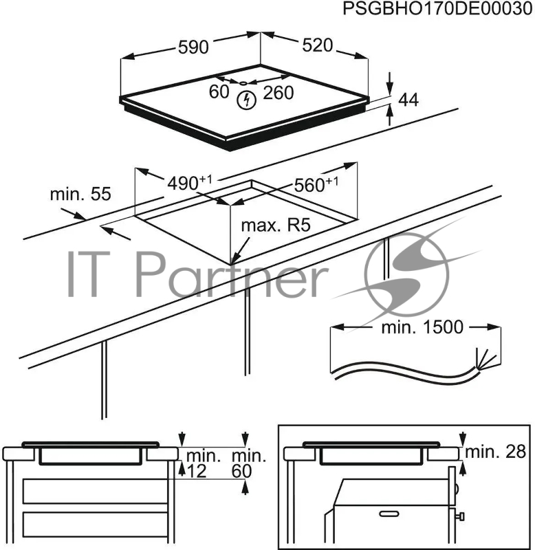 Индукционная варочная поверхность Electrolux LIV63431BW черный