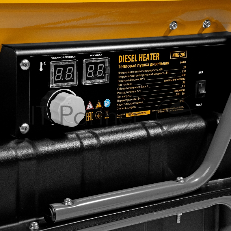 Дизельная тепловая пушка NHG-20i, 20 кВт, 600 м3/ч, непрямой нагрев, цифровой термостат// Denzel