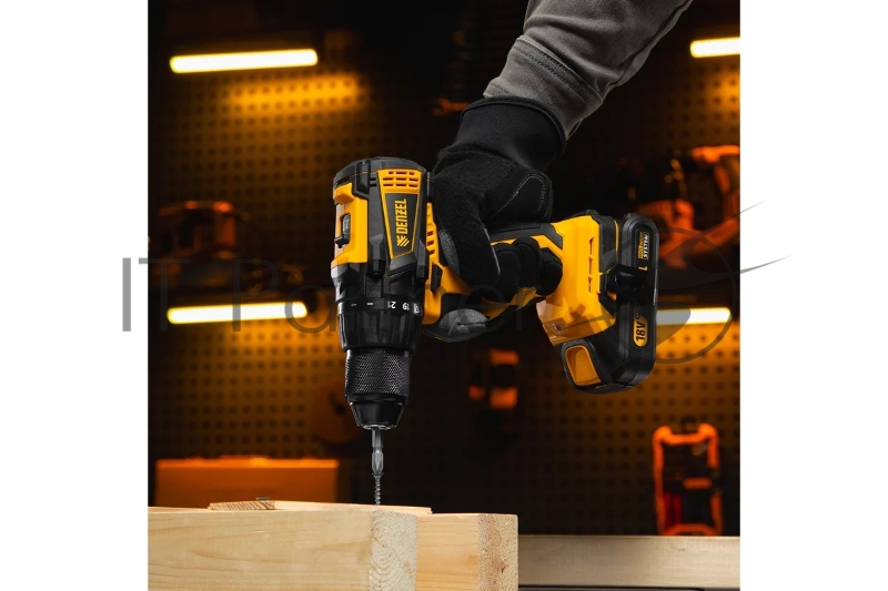 Дрель-шуруповерт аккумуляторная, бесщет. BLDL-18-0 Li-Ion, 18 В // Denzel