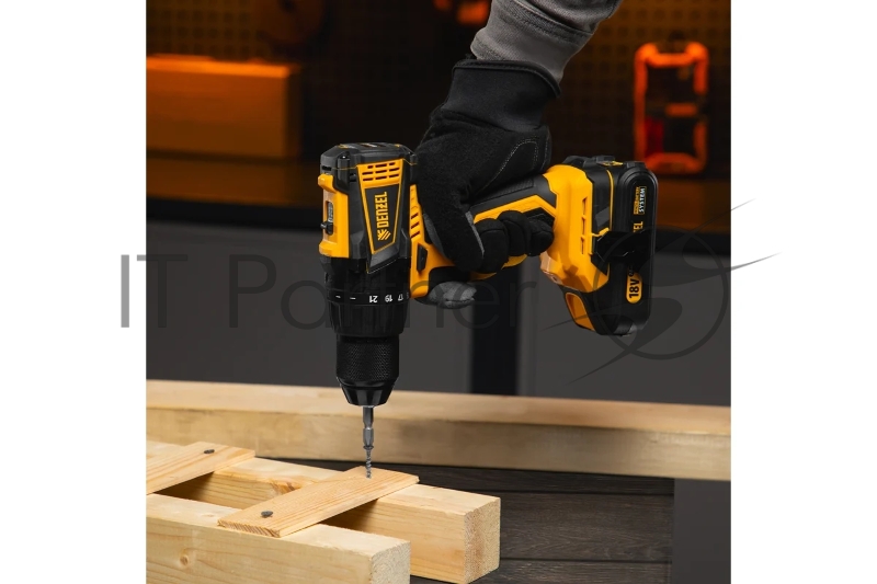 Дрель-шуруповерт аккумуляторная, бесщет. BLDL-18-0 Li-Ion, 18 В // Denzel