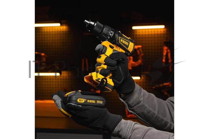 Дрель-шуруповерт аккумуляторная, бесщет. BLDL-18-0 Li-Ion, 18 В // Denzel