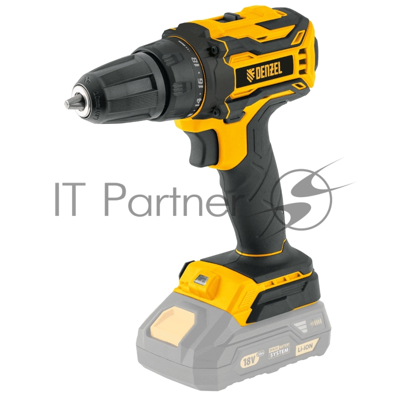 Дрель-шуруповерт аккумуляторная, бесщет. BLDL-18-0 Li-Ion, 18 В // Denzel