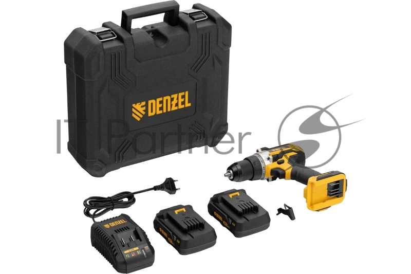 Дрель-шуруповерт аккумуляторная, бесщет. BLDL-18-02 Li-Ion, 18 В // Denzel