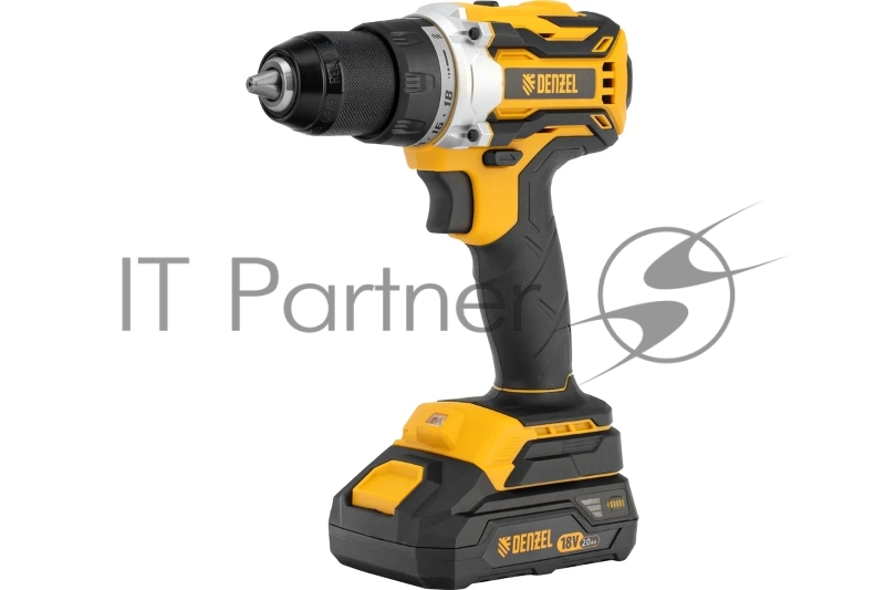 Дрель-шуруповерт аккумуляторная, бесщет. BLDL-18-02 Li-Ion, 18 В // Denzel