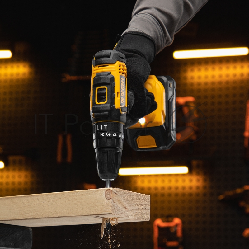 Дрель-шуруповерт аккумуляторная ударная CID-18-0, Li-Ion, 18 В // Denzel