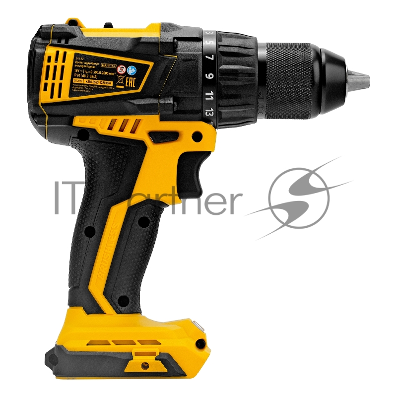 Дрель-шуруповерт аккумуляторная, бесщет. BLDL-IB-18-0, Li-Ion, 18 В // Denzel