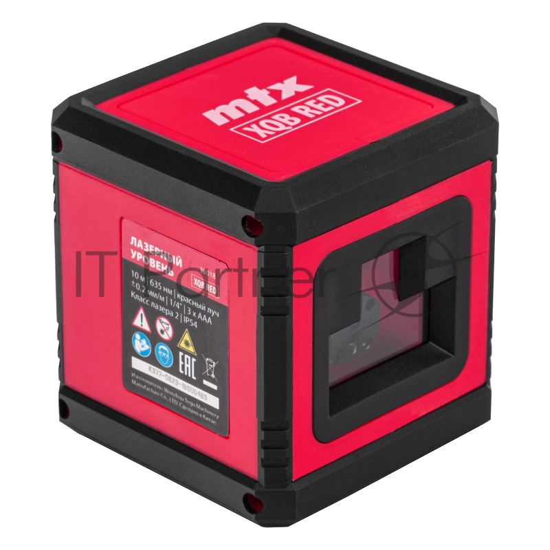 Лазерный уровень XQB RED Basic SET, 10 м, красный луч, батарейки, резьба 1/4// MTX