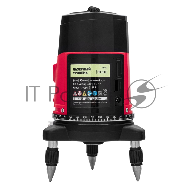 Лазерный уровень CRX-30G, 30 м, зеленый луч, батарейки, резьба 5/8// MTX