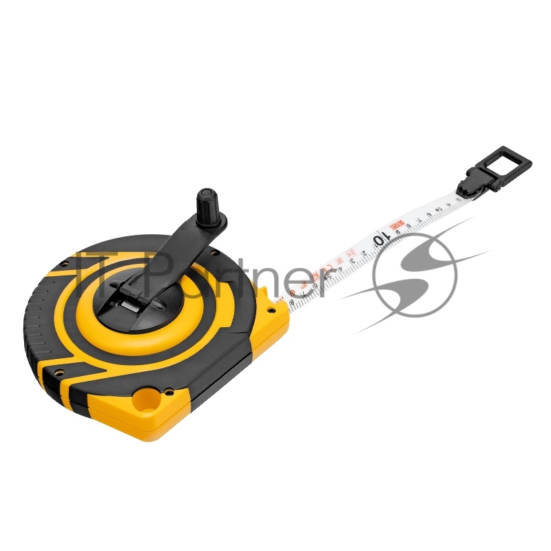 Рулетка геодезическая 20 м х 15 мм, закрытый корпус, фиберглассовая лента// Denzel