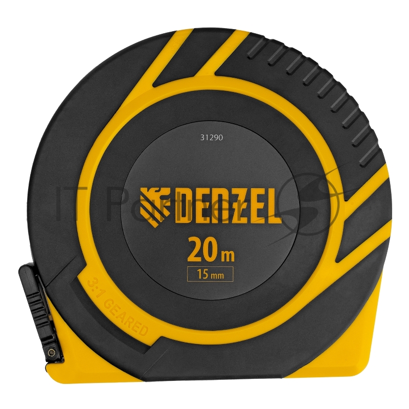 Рулетка геодезическая 20 м х 15 мм, закрытый корпус, фиберглассовая лента// Denzel
