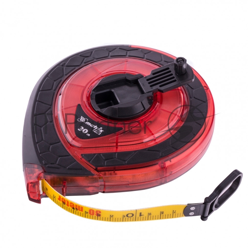 Рулетка геодезическая 30 м х 15 мм, закр. корп., фибергласс. лента, двухст. шкала, PRO// Matrix