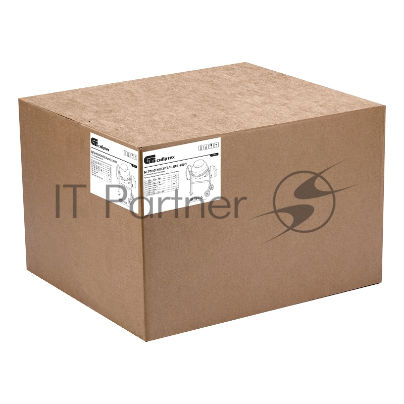 Бетоносмеситель БСЕ-200П, 200 л, 1000 Вт, полиамидный венец// Сибртех