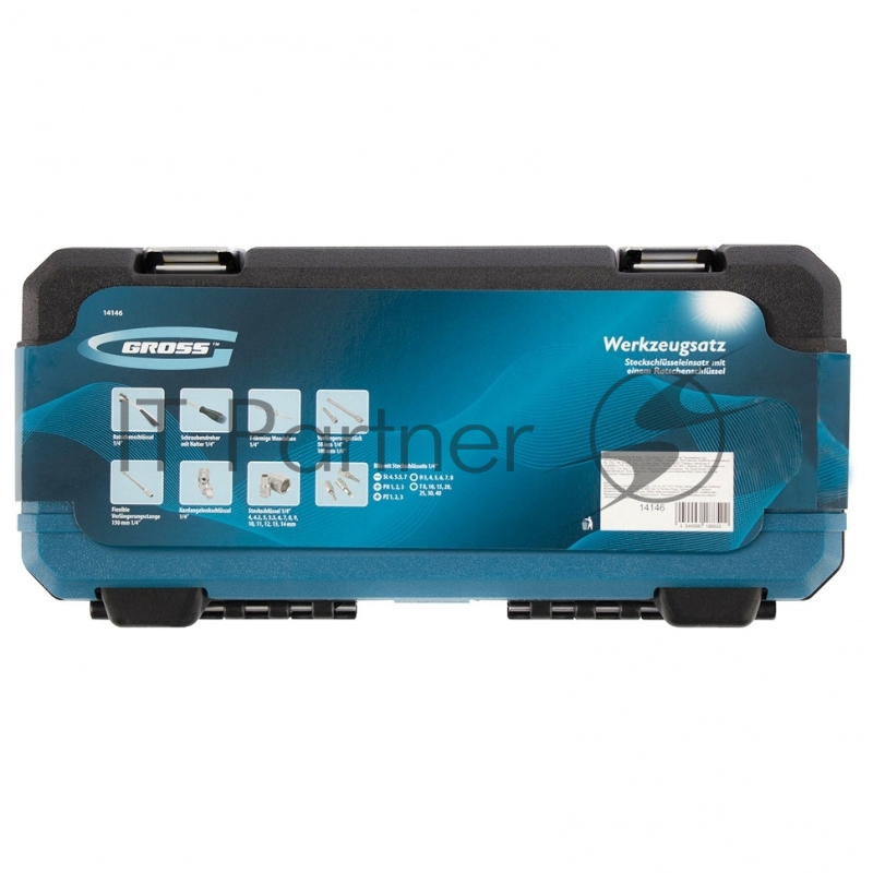 Набор инструментов, 1/4, CrV, 120 зубьев, 42 предмета// Gross