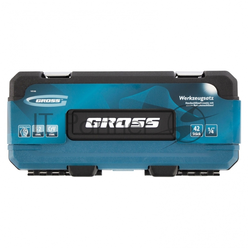 Набор инструментов, 1/4, CrV, 120 зубьев, 42 предмета// Gross
