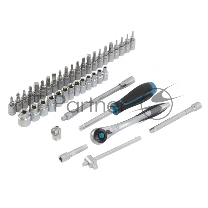 Набор инструментов, 1/4, CrV, 120 зубьев, 42 предмета// Gross