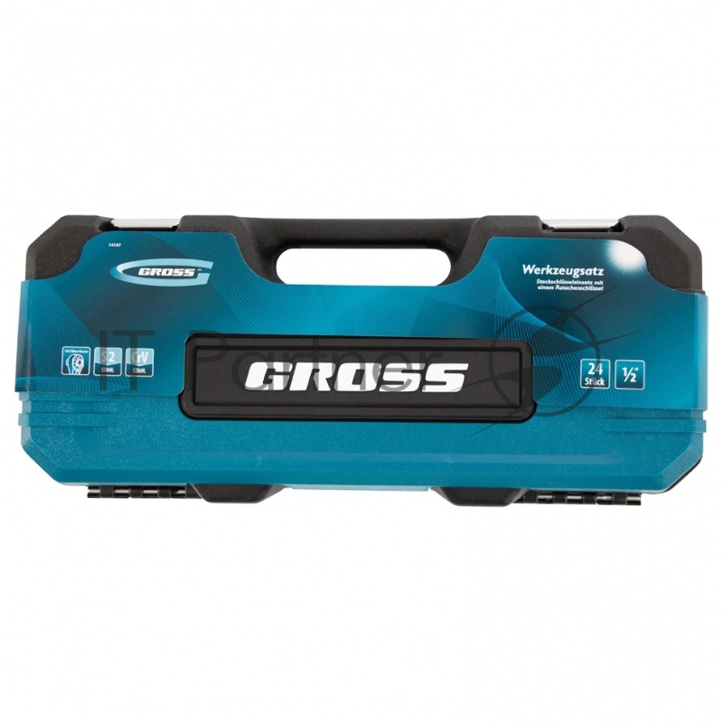 Набор инструментов, 1/2, CrV, 120 зубьев, 24 предмета// Gross