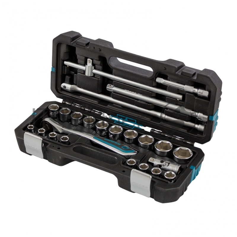 Набор инструментов, 1/2, CrV, 120 зубьев, 24 предмета// Gross