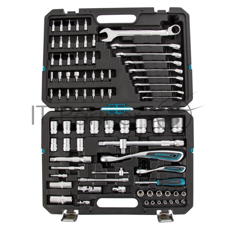 Набор инструментов, 1/4, 1/2, CrV, 120 зубьев, 82 предмета// Gross