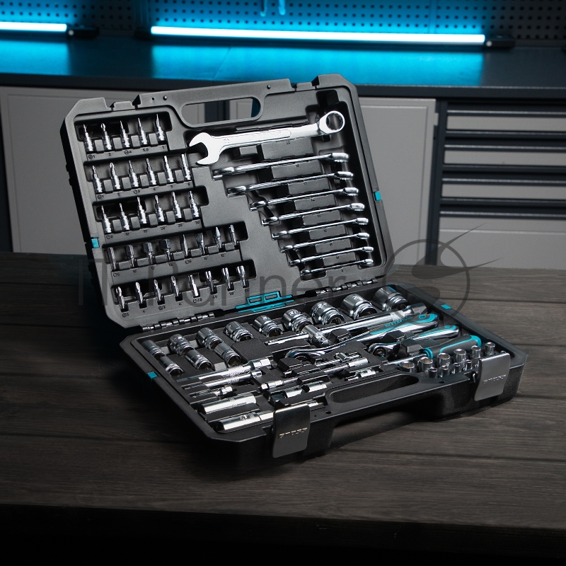 Набор инструментов, 1/4, 1/2, CrV, 120 зубьев, 82 предмета// Gross