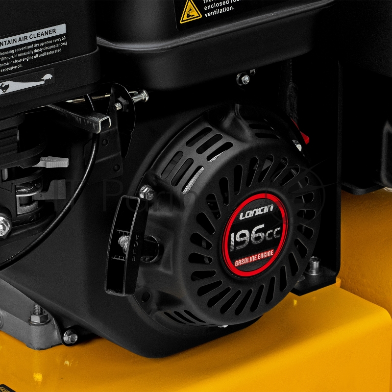 Виброплита бензиновая VC-30W, 30 кН, 60*45 см, 196 см3, бак для воды// Denzel