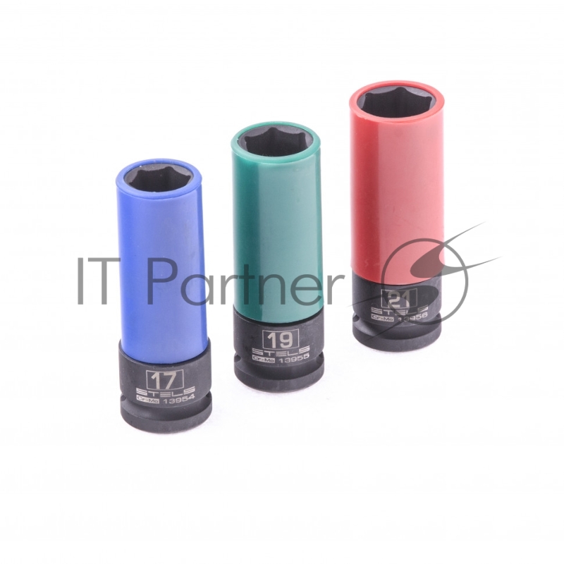 Набор головок ударных 6-гранных удлиненных для колесных дисков (17,19,21 мм) 1/2 3 шт// Stels