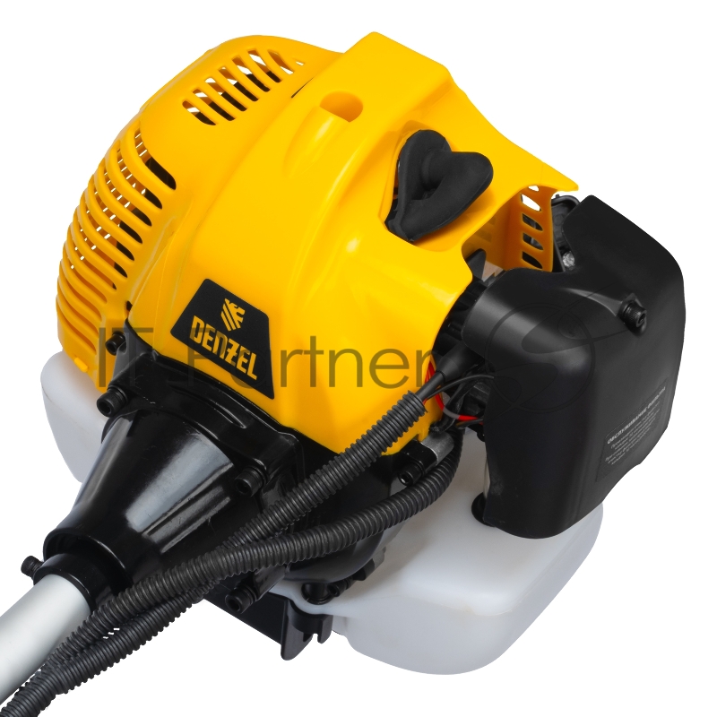 Триммер бензиновый DT-52E, 52 см3, неразъемная штанга, электростартер, состоит из 2 частей// Denzel