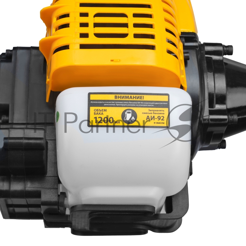 Триммер бензиновый DT-43E, 43 см3, неразъемная штанга, электростартер, состоит из 2 частей// Denzel