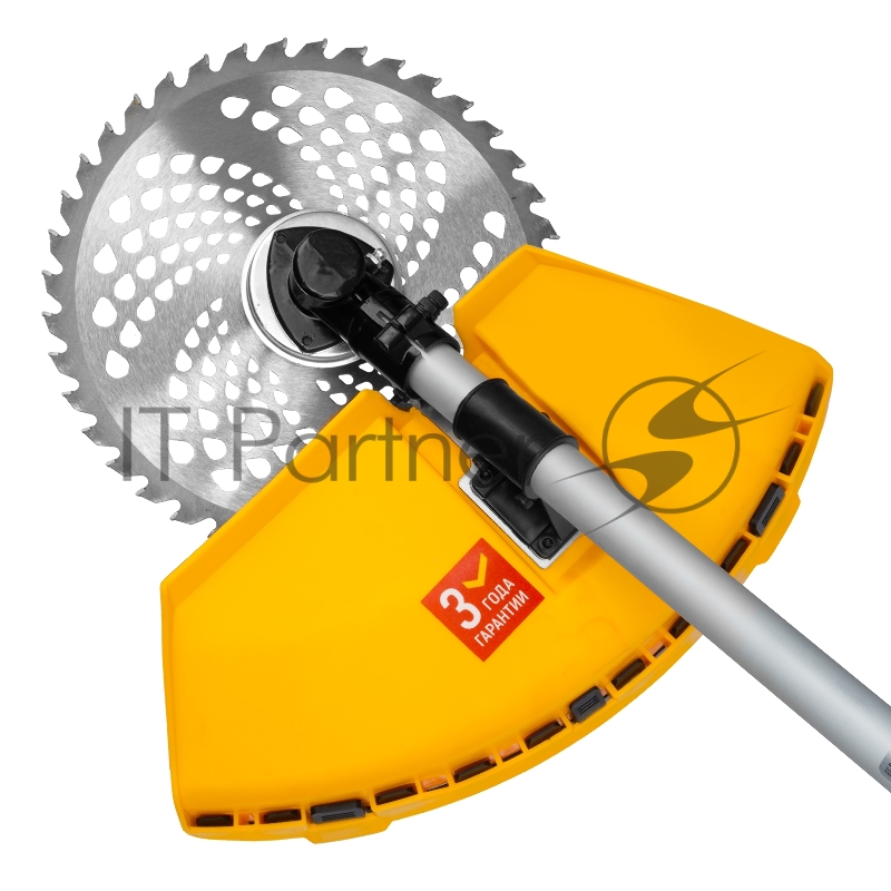 Триммер бензиновый DT-43E, 43 см3, неразъемная штанга, электростартер, состоит из 2 частей// Denzel