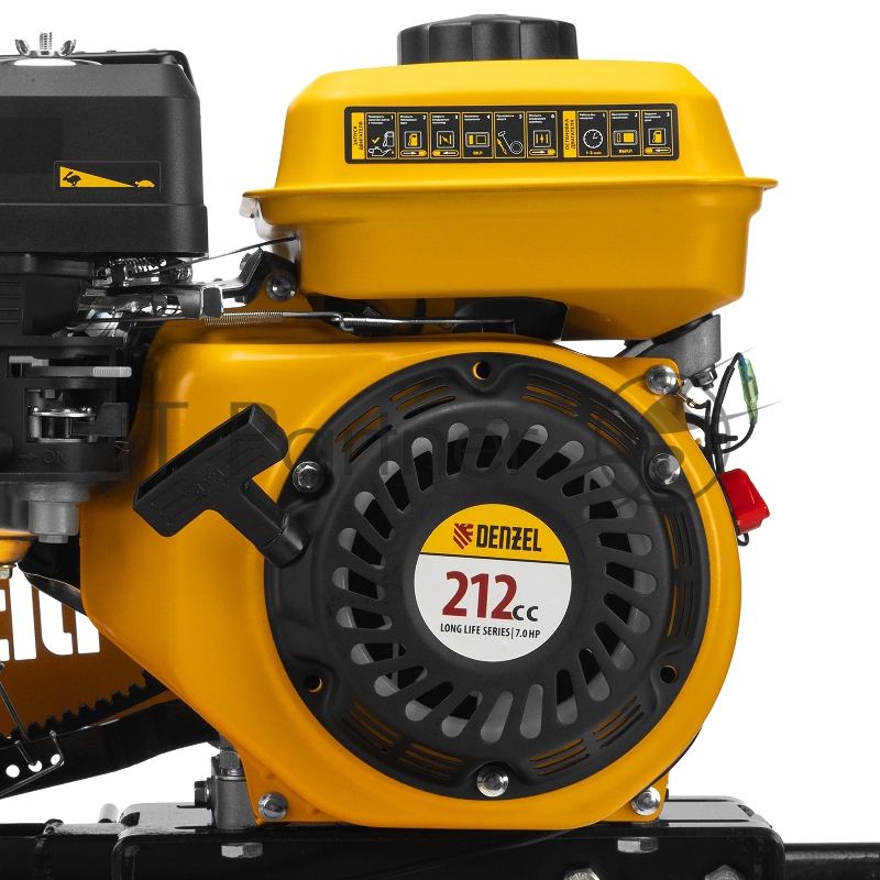 Мотоблок DPT-370S, 7 л.с., ремен.сцеп, фрез 3х4, ШОМ, передачи 3В/1Н// Denzel