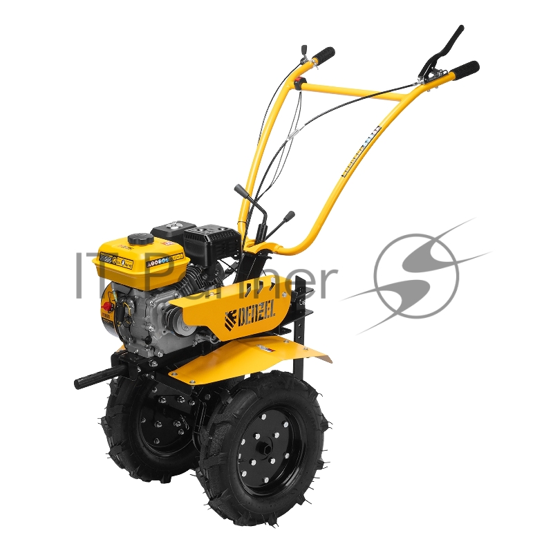 Мотоблок DPT-370S, 7 л.с., ремен.сцеп, фрез 3х4, ШОМ, передачи 3В/1Н// Denzel