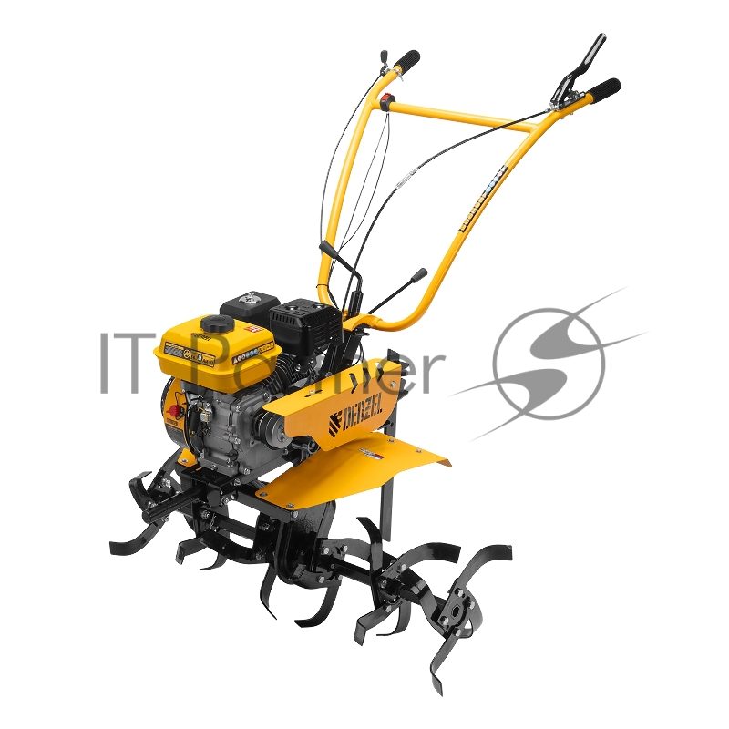 Мотоблок DPT-370S, 7 л.с., ремен.сцеп, фрез 3х4, ШОМ, передачи 3В/1Н// Denzel