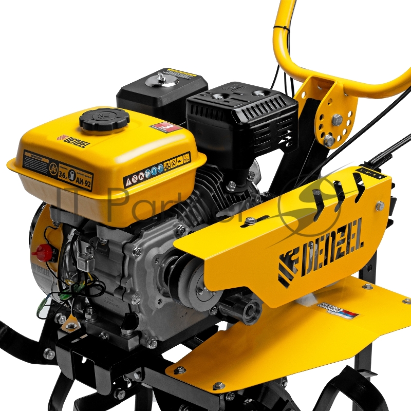 Мотоблок DPT-170SB, 7 л.с., ремен.сцеп, фрез 3х4, ШОМ, без колес, передачи 2В/1Н// Denzel