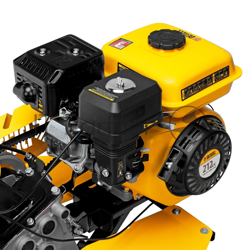 Мотоблок DPT-170SB, 7 л.с., ремен.сцеп, фрез 3х4, ШОМ, без колес, передачи 2В/1Н// Denzel