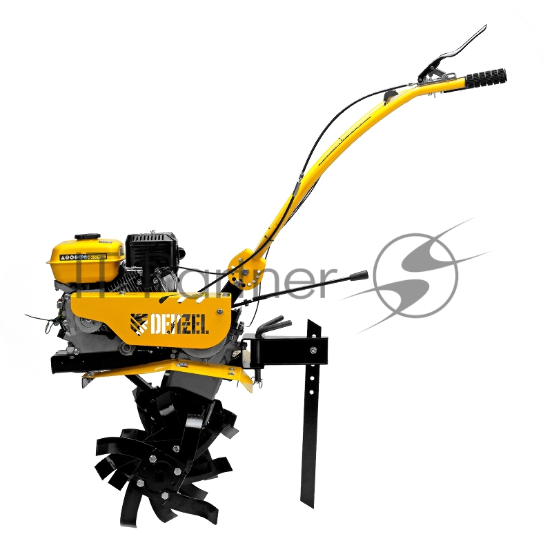 Мотоблок DPT-170SB, 7 л.с., ремен.сцеп, фрез 3х4, ШОМ, без колес, передачи 2В/1Н// Denzel