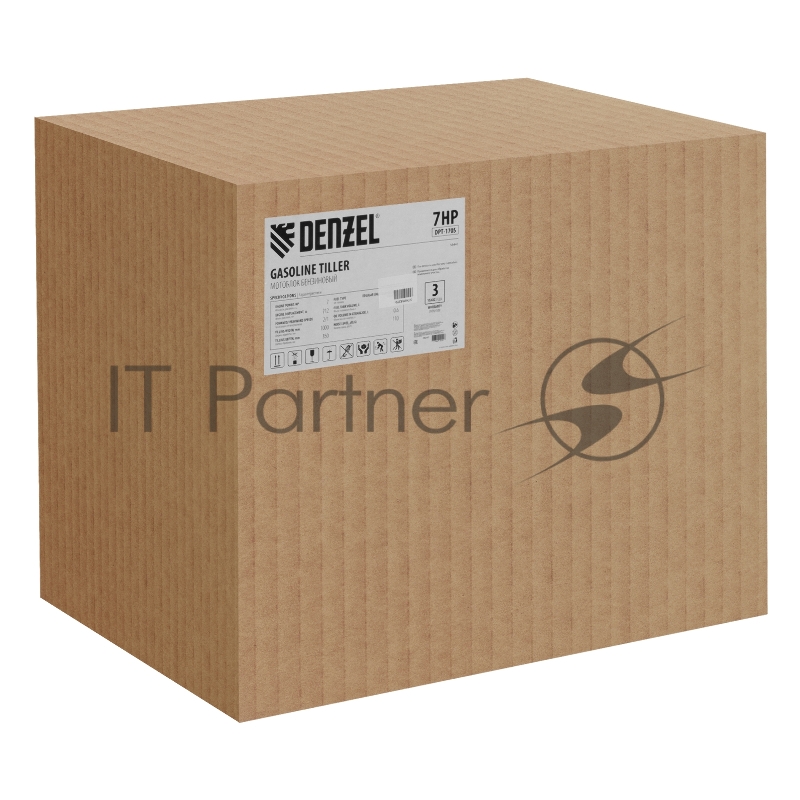 Мотоблок DPT-170S, 7 л.с., ремен.сцеп, фрез 3х4, ШОМ, передачи 2В/1Н// Denzel