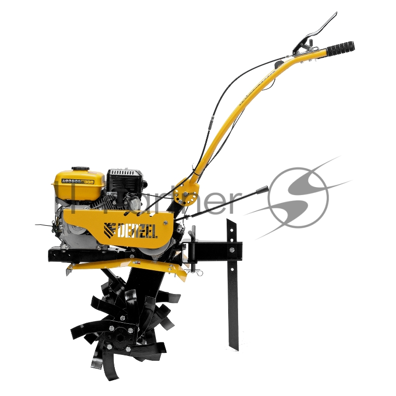 Мотоблок DPT-270SB, 7 л.с., ремен.сцеп, фрез 3х4, ШОМ, без колес, передачи 2В/1Н// Denzel