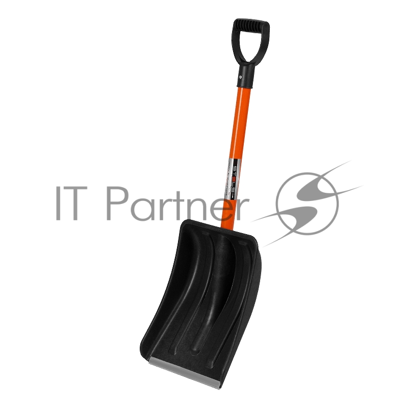 Лопата для уборки снега полипропиленовая, 275х365х790 мм, стальной черенок, Россия// Stels