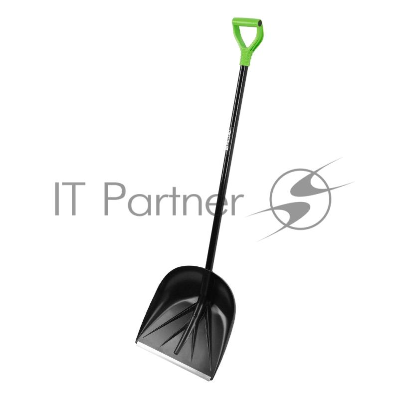 Лопата для уборки снега пластиковая, 400х417х1390 мм, алюминиевый черенок// Palisad