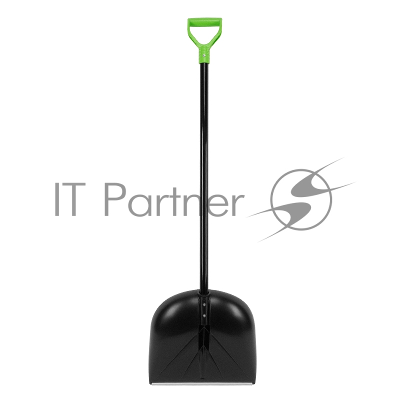 Лопата для уборки снега пластиковая, 400х417х1390 мм, алюминиевый черенок// Palisad