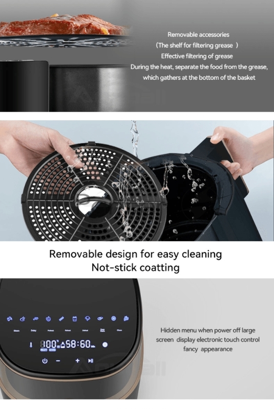 Аэрогриль LEACCO AF017 Air Fryer Black