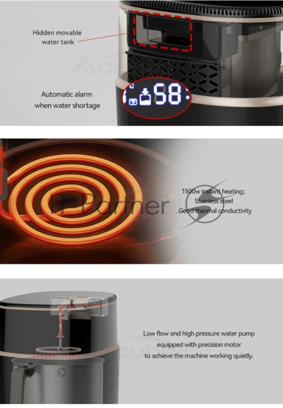 Аэрогриль LEACCO AF017 Air Fryer Black