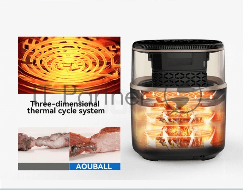 Аэрогриль LEACCO AF017 Air Fryer Black