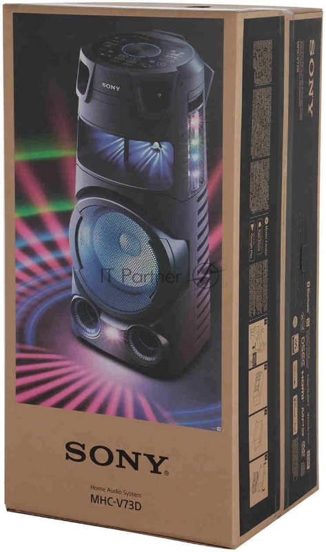 Минисистема Sony MHC-V73D черный CD CDRW DVD DVDRW FM USB BT