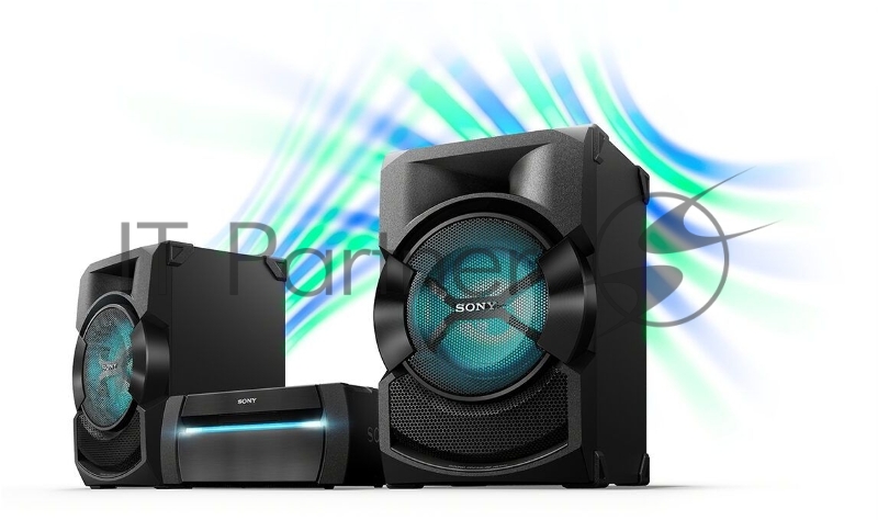 Минисистема Sony Shake-X10 черный 1200Вт CD CDRW DVD DVDRW FM USB BT