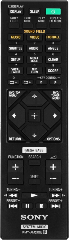 Минисистема Sony SHAKE-X70 черный CD CDRW DVD DVDRW BR FM USB BT