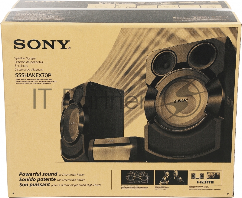 Минисистема Sony SHAKE-X70 черный CD CDRW DVD DVDRW BR FM USB BT
