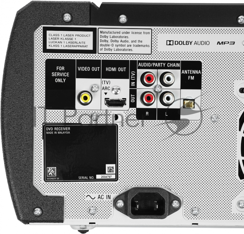 Минисистема Sony SHAKE-X70 черный CD CDRW DVD DVDRW BR FM USB BT