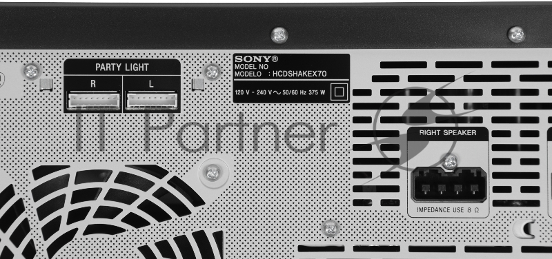 Минисистема Sony SHAKE-X70 черный CD CDRW DVD DVDRW BR FM USB BT