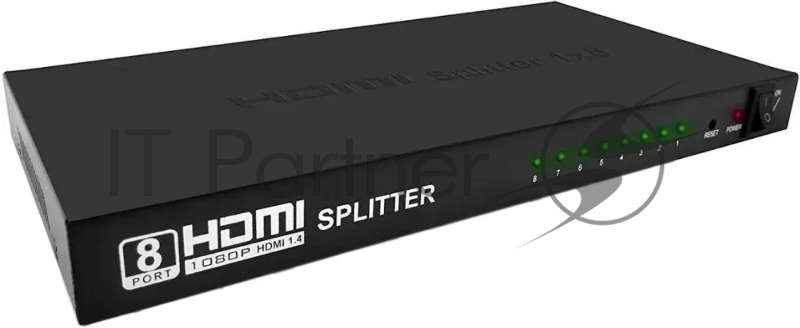 Сплиттер аудио-видео Premier 5-872-8 HDMI (f)/8xHDMI (f) черный